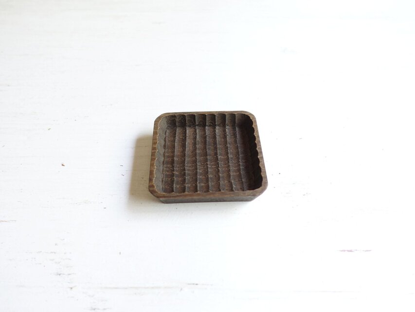 我谷盆（わがたぼん）栗(クリ) 23×20×2.5cm ブラウン #80