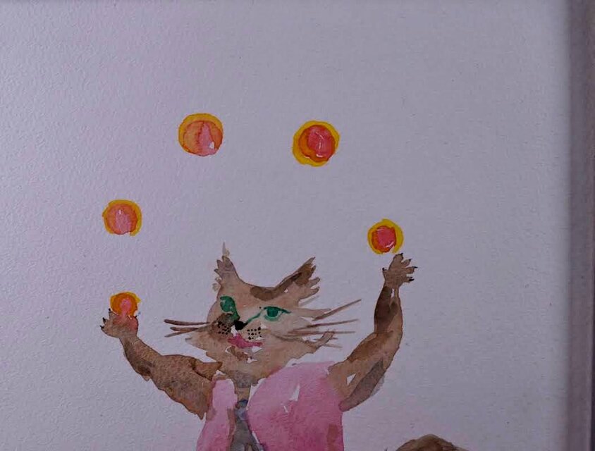 水彩「長靴をはいた猫」 | iichi 日々の暮らしを心地よくする