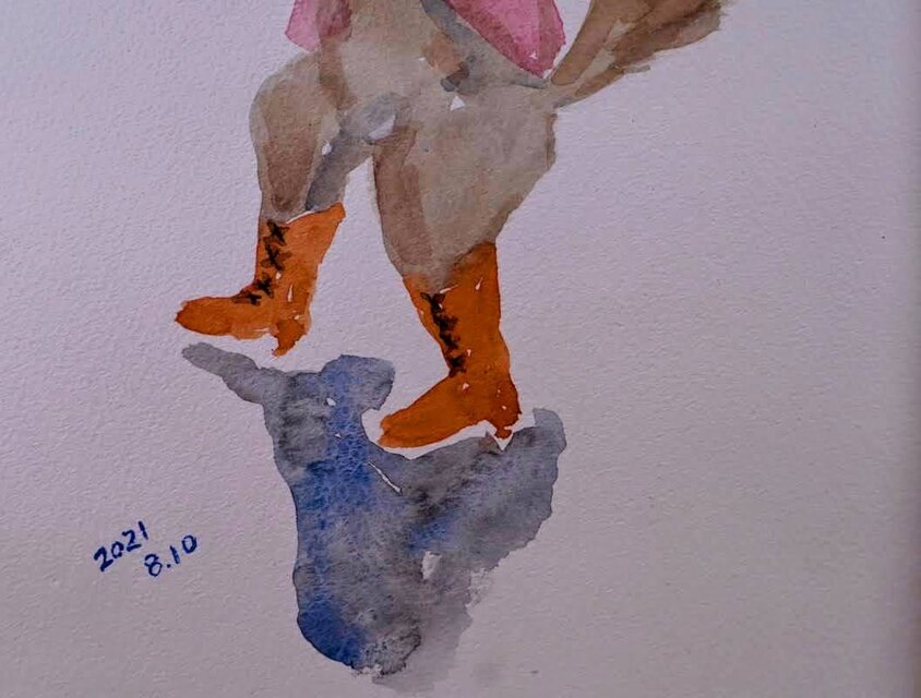 水彩「長靴をはいた猫」 | iichi 日々の暮らしを心地よくする