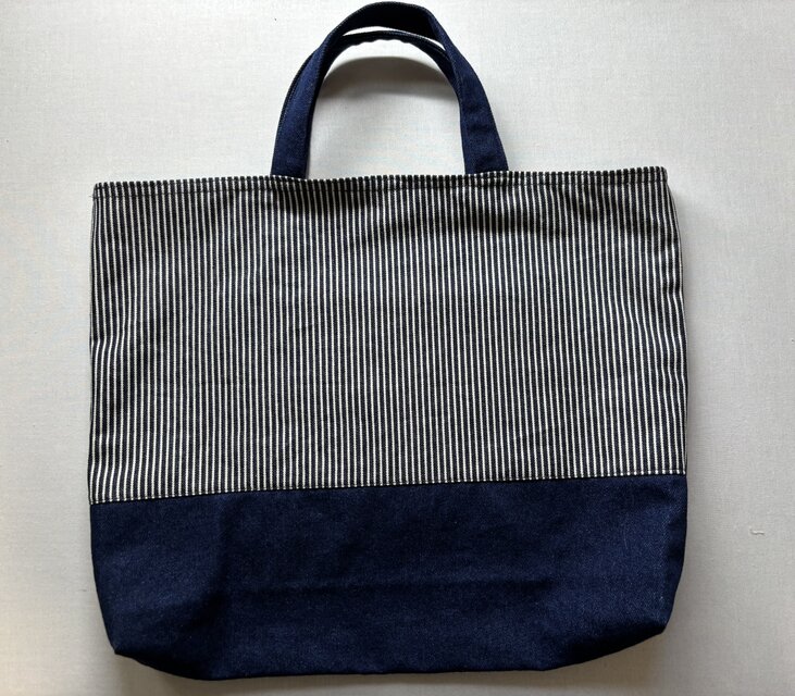 レッスンバッグ【ヒッコリーデニム×紺デニム】