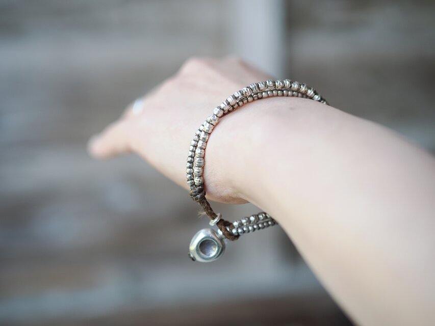 【KarenSilver】2連チャームブレスレット ビーズ シルバー925 B9 Karensilver- double bracelet | iichi 日々の暮らしを心地よく