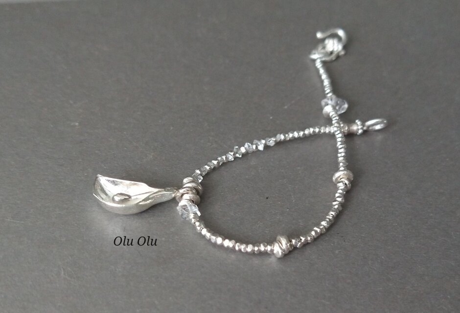 ハーキマーダイヤモンド×カレンシルバーのブレスレット