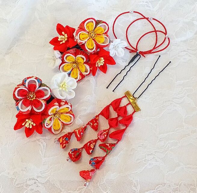 七五三向け 簪4点セット | iichi 日々の暮らしを心地よくする