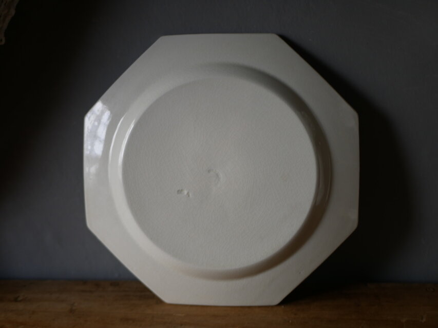 【超希少】フランス アンティーク モントロー オクトゴナル コンポティエ 大皿 超希少】フランス アンティーク モントロー オクトゴナル コンポ