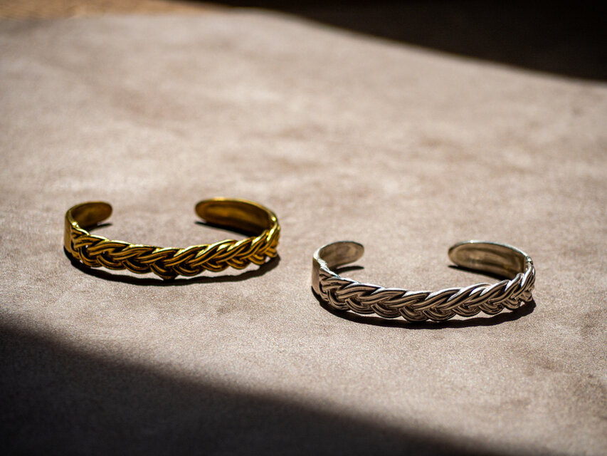Vintage style braided bangle / 四つ編みバングル シルバー925