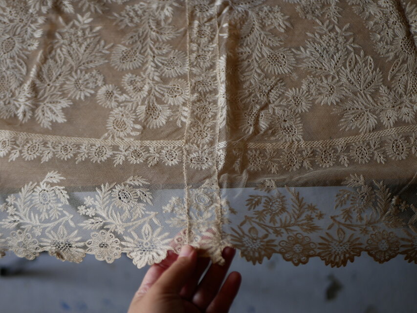 アンティークレース テーブルクロス フランスアンティーク
