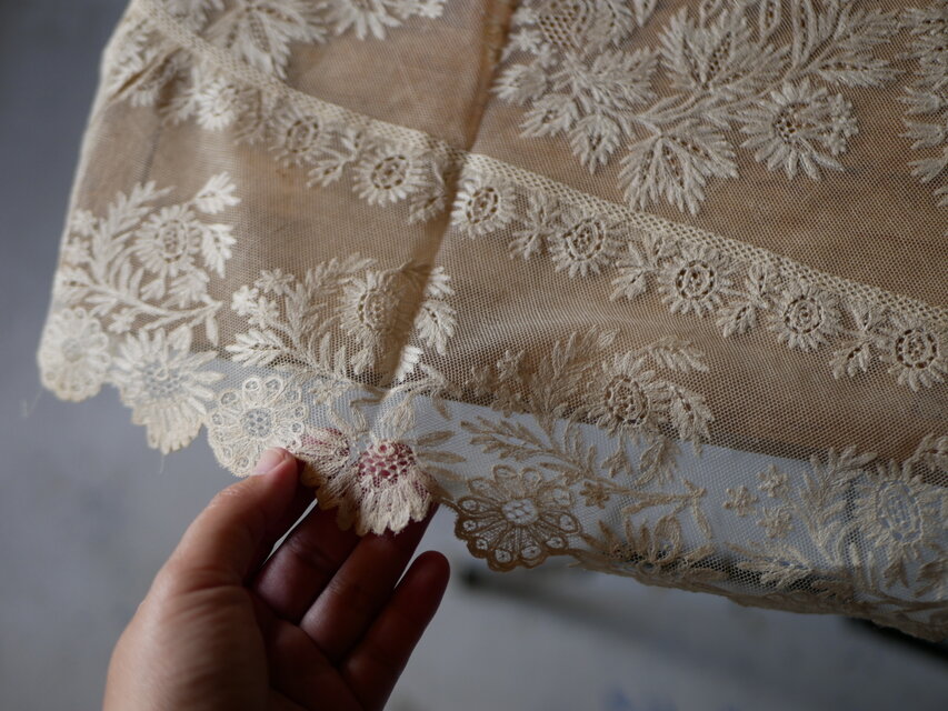 アンティークレース テーブルクロス フランスアンティーク