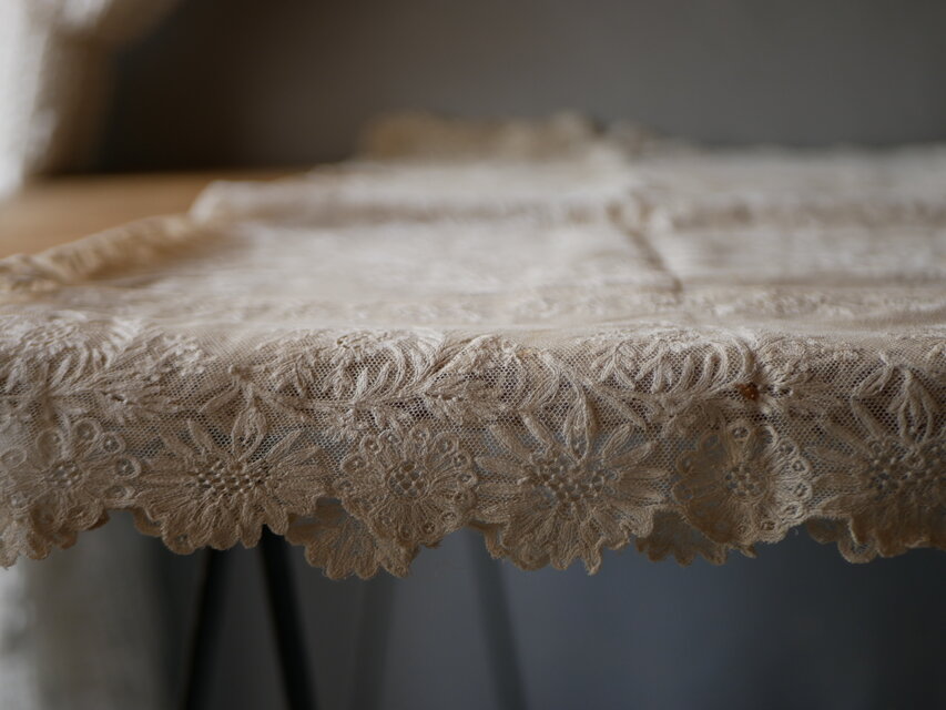 アンティークレース生地 テーブルクロス アンティークレーステーブルクロス