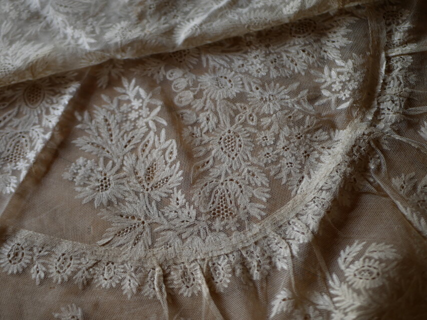 フランス　アンティーク　レース　テーブルクロス アンティークレース テーブルクロス フランスアンティーク