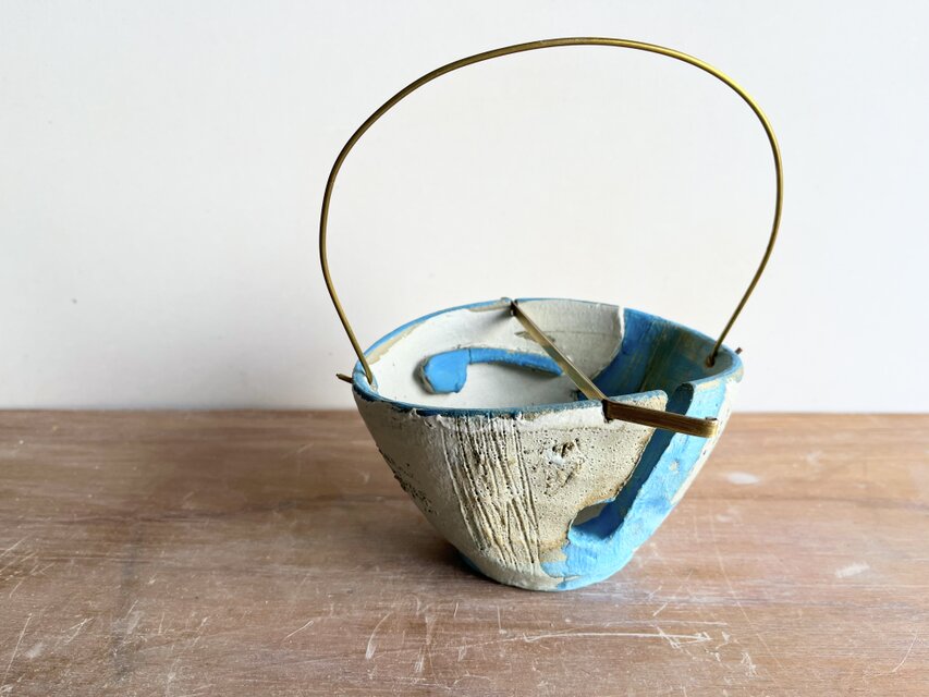 水色ピンク50　蚊やりクリップ式　真鍮とって　蚊取り線香ホルダー　蚊遣