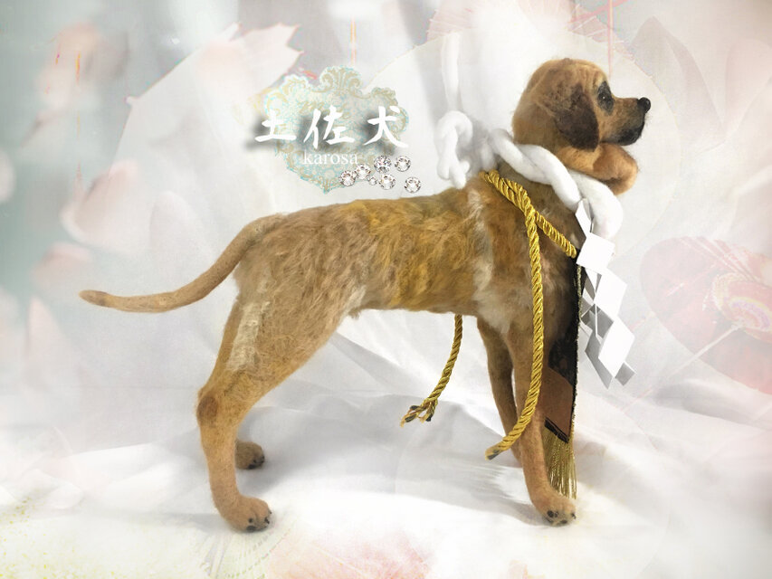土佐犬 土佐闘犬 可動 完全オリジナル 羊毛フェルト アート
