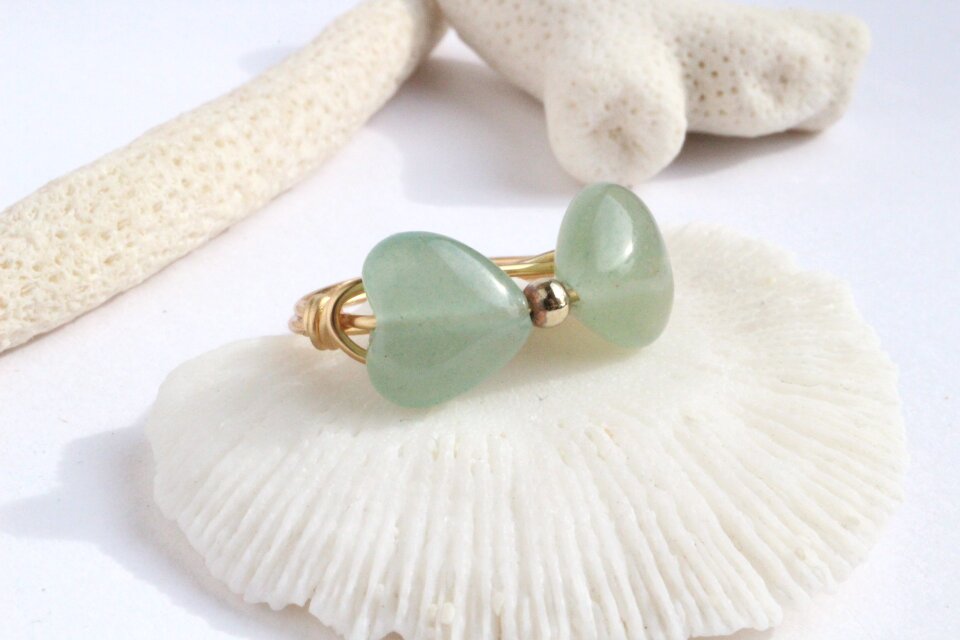 アベンチュリン　Ribbon　Wire　Ring