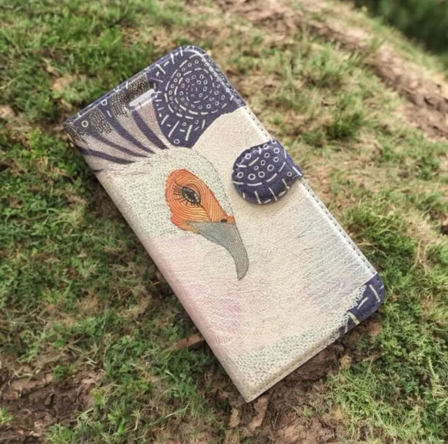 風のあとで｜ヘビクイワシ・アシレーム｜帯あり手帳型iPhoneケース