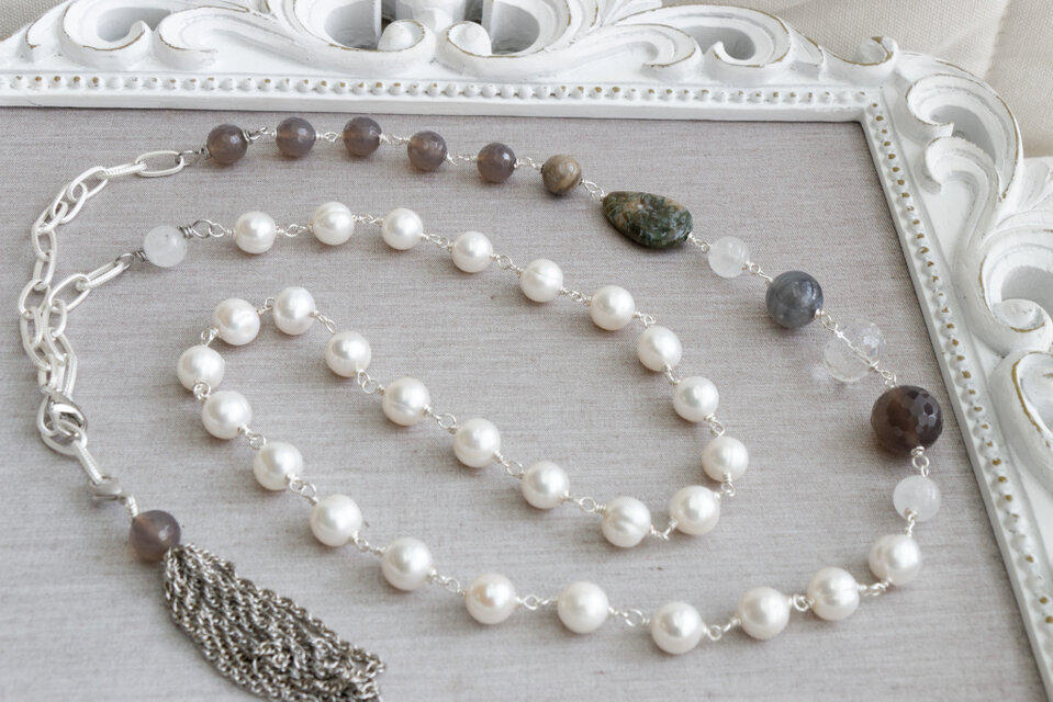 Mさま専用ページ　ワイヤーロングネックレス　リメイク