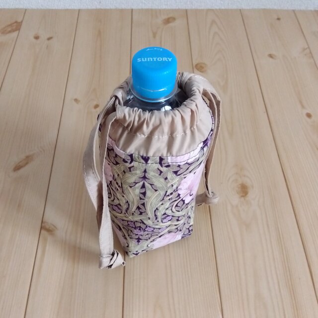 ペットボトルカバー ウィリアムモリス ピンパーネル/パープル ハンドメイド