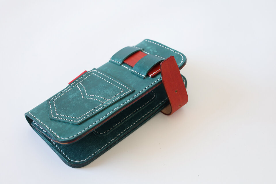 Urban Cowboy｜デニム風レザー長財布・ユニセックス・本革ハンドメイド