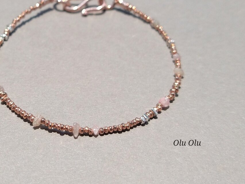 超希少ピンクダイヤモンド×ロゼ・カレンシルバーのブレスレット