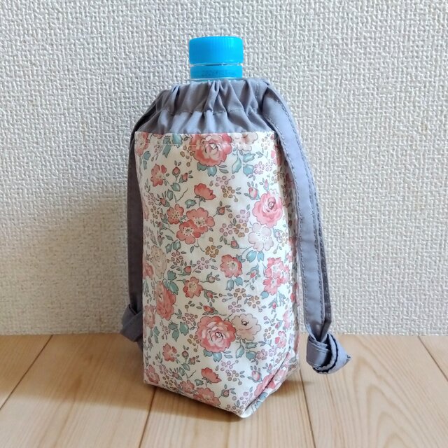 ペットボトルカバー リバティフェリシテ ブルー ハンドメイド