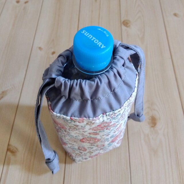 ペットボトルカバー リバティフェリシテ ブルー ハンドメイド