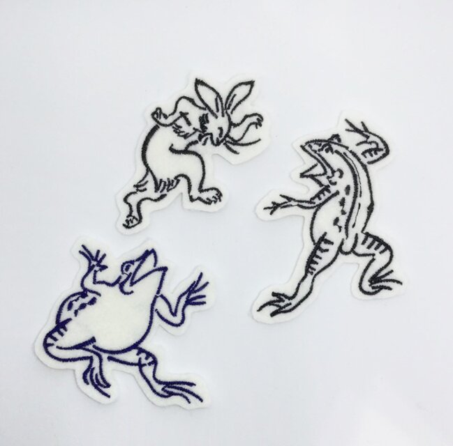 刺繍■鳥獣戯画■ワッペン