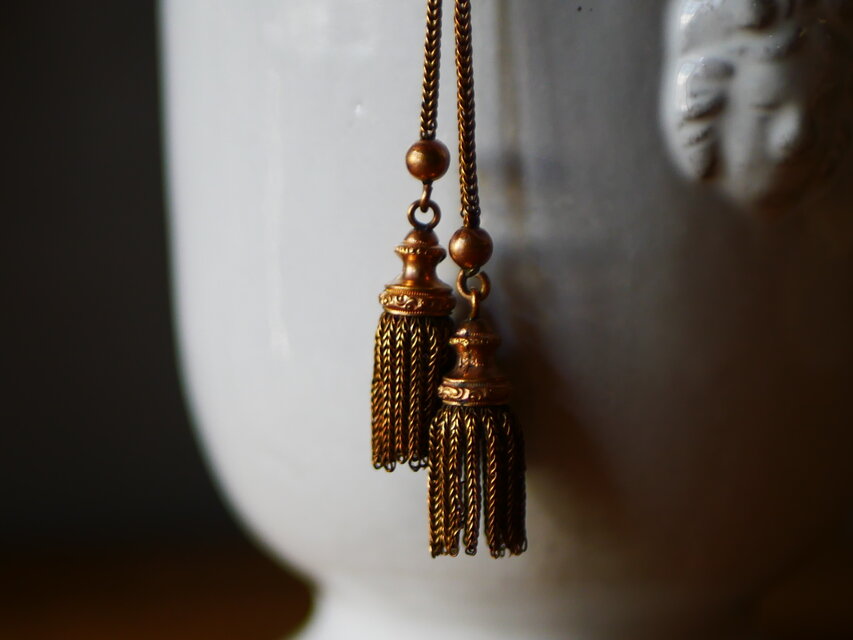 タッセル アンティークチェーン ペンダントトップ フランス