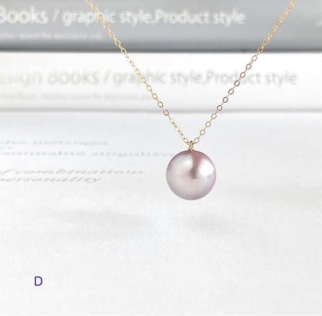 選べる 天然淡水真珠 ラベンダーパープル ルベルパールのペンダント