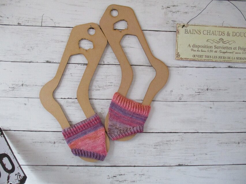 手編みトングソックス　Lana Grossa Meilenweit Cotone Vegano Arancia 6175