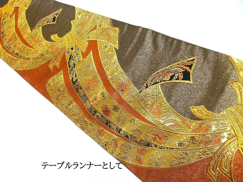 16)2326】214cm/新品・束ね熨斗慶長花文様/タペストリー・テーブル