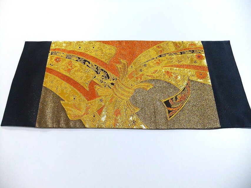 16)2327】31×74cm/テーブルセンター・敷物/新品・束ね熨斗慶長花文様