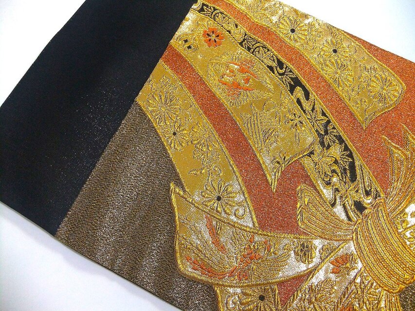 16)2327】31×74cm/テーブルセンター・敷物/新品・束ね熨斗慶長花文様