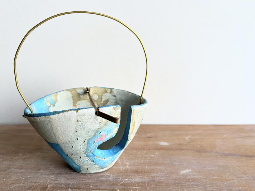 水色ピンク51 蚊やりクリップ式 真鍮とって 蚊取り線香ホルダー 蚊遣