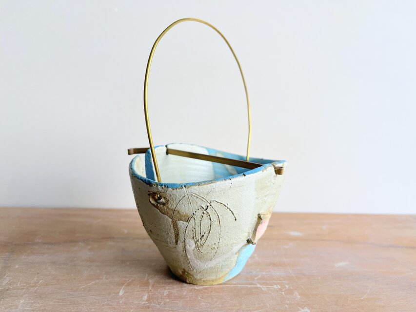 水色ピンク51 蚊やりクリップ式 真鍮とって 蚊取り線香ホルダー 蚊遣