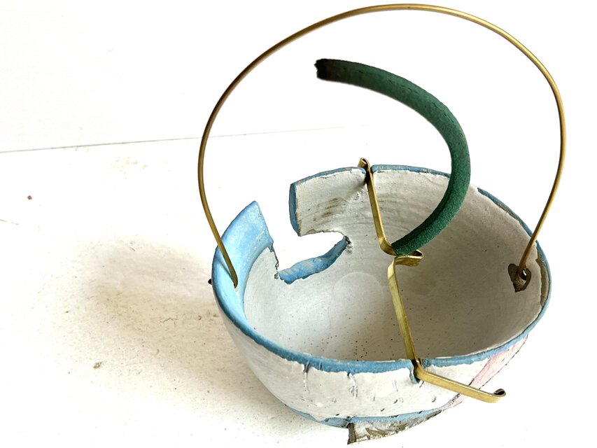 水色ピンク51 蚊やりクリップ式 真鍮とって 蚊取り線香ホルダー 蚊遣