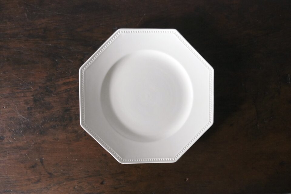 美品サルグミンヌ　オクトゴナル皿（24.5㎝）フランスアンティーク B＊サルグミンヌ オクトゴナル フランス 皿24.5cm アンティーク B