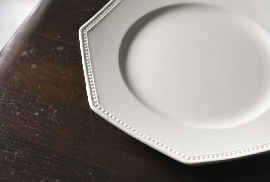 Digoin & Sarreguenines オクトゴナル 平皿 フランス アンティーク b