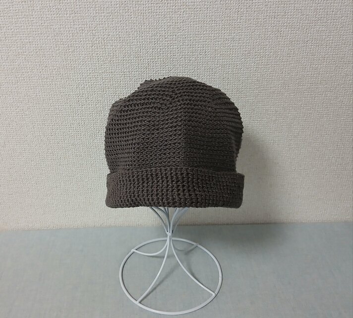 復刻デザイン3WAYニット帽｜ダークブラウン（リネンコットン）