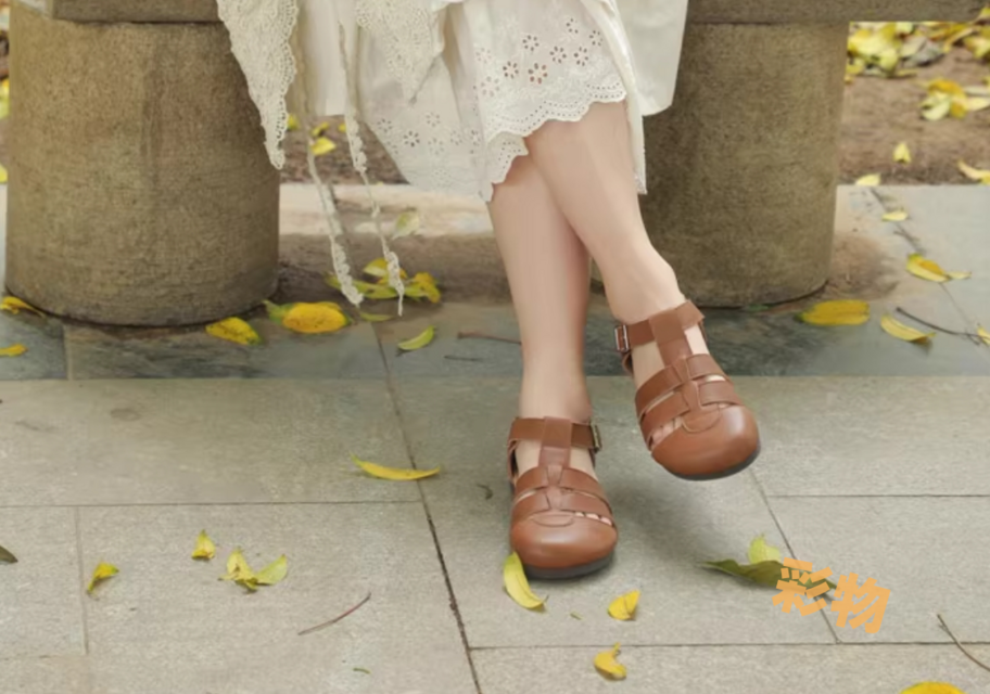 【受注製作】丸トウシューズ  グルカサンダル サイドオープン 手製牛革レザー SD13