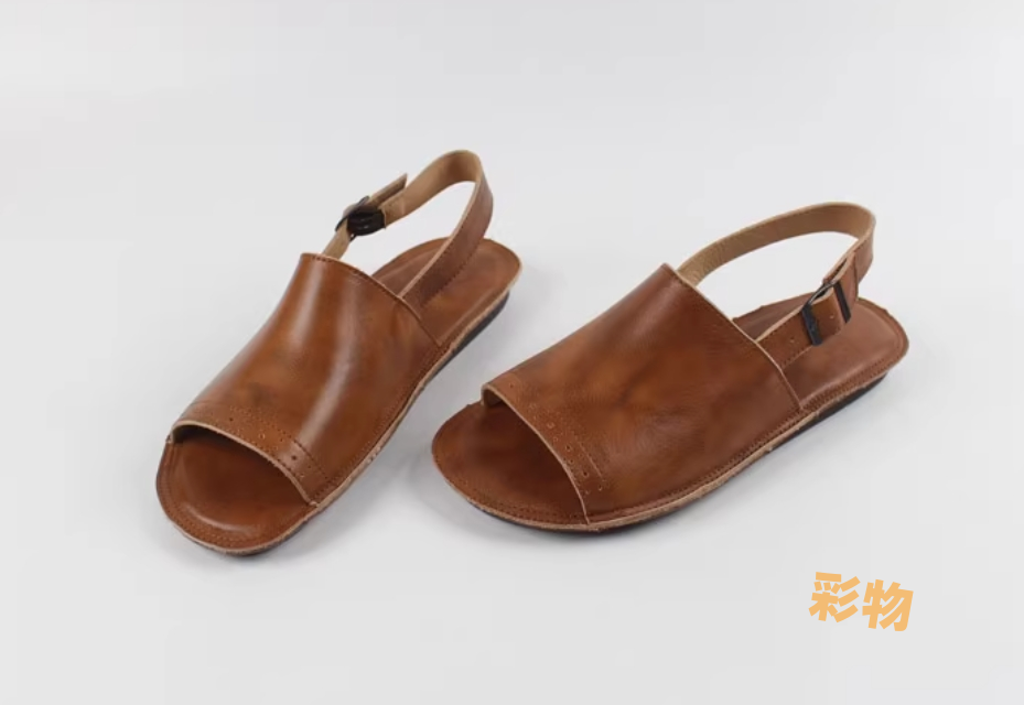 【受注製作】サンダルシューズ ぺたんこ 軽い 通気性抜群 手製牛革レザー SL0931