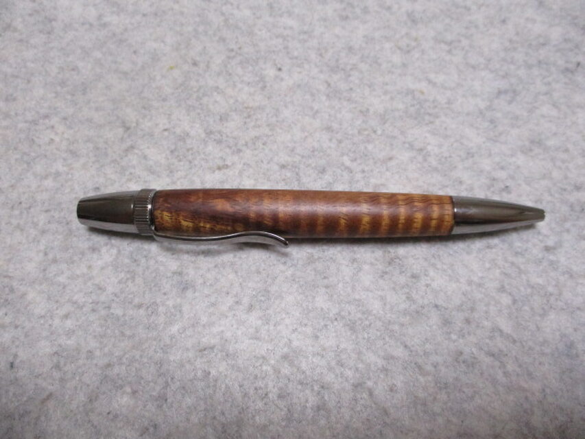 ハワイアンコア カーリー杢 椿油仕上げ ロングパトリオットボールペン