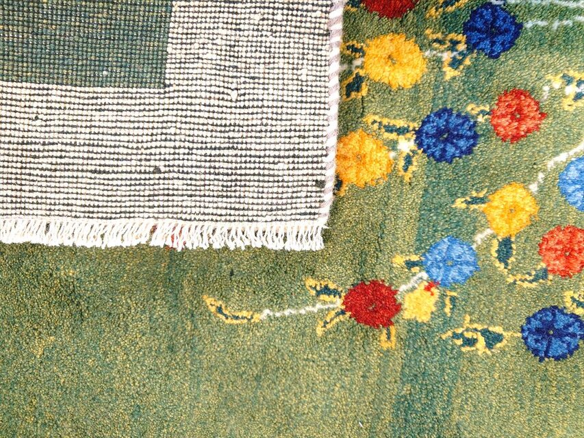 ペルシャ ギャッベ リビング 168x120㎝ ザクロの木 緑色