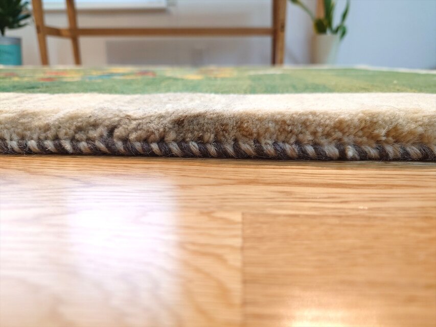 ペルシャ ギャッベ リビング 168x120㎝ ザクロの木 緑色