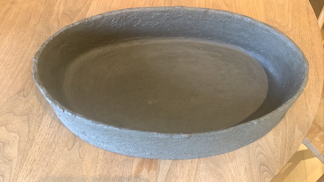 珠洲焼の水盤・楕円