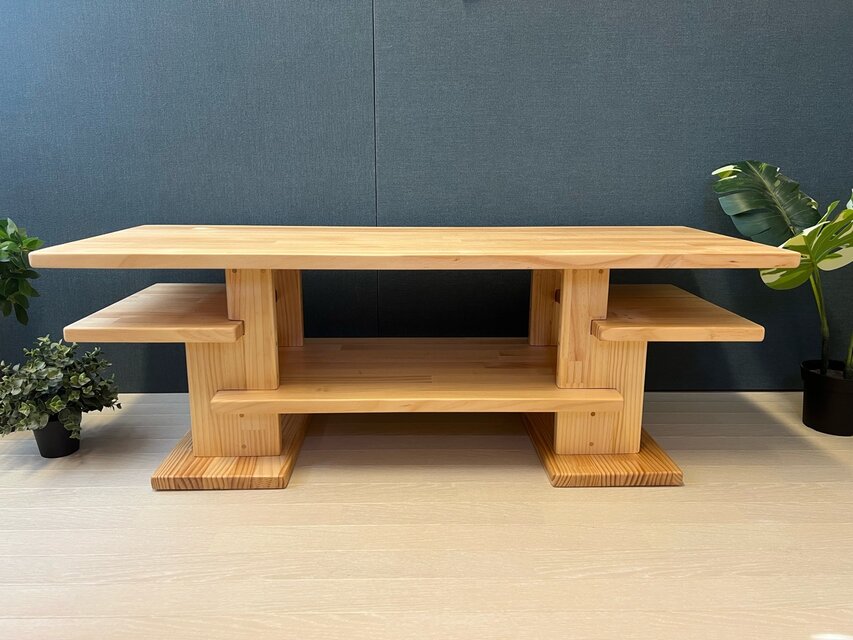 【送料無料】 ローテーブル 木組みたっぷり収納 120cm 45cm パイン 送料無料】 ローテーブル 木組みたっぷり収納 120cm 45cm パイン