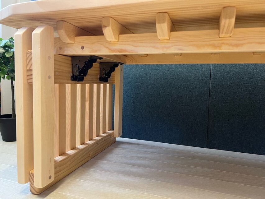 送料無料】 ローテーブル 木組 やぐらテーブル 120cm 45cm パイン