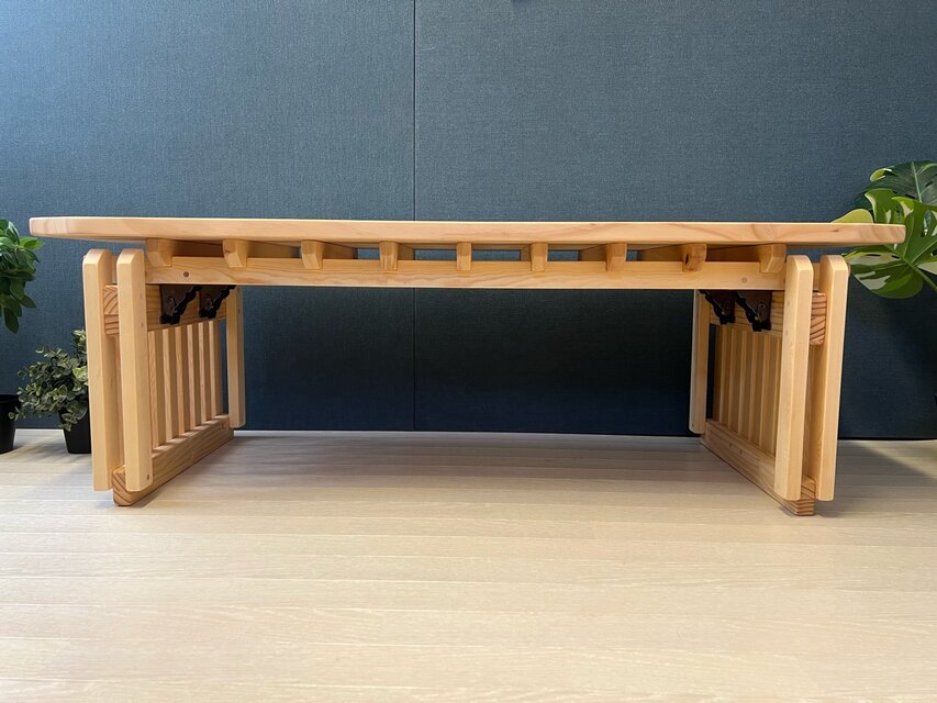 送料無料】 ローテーブル 木組 やぐらテーブル 120cm 45cm パイン