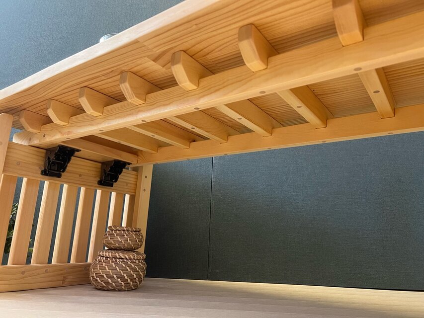 送料無料】 ローテーブル 木組 やぐらテーブル 120cm 45cm パイン