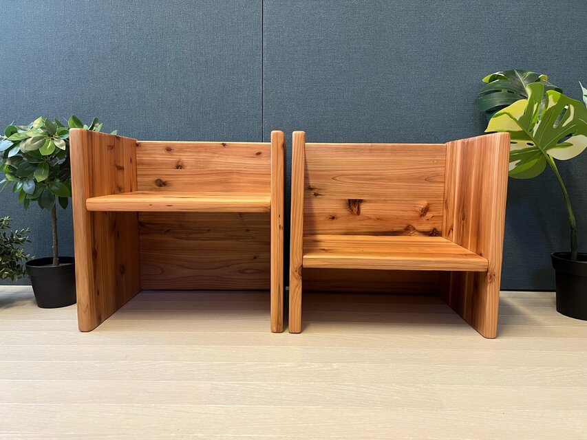 送料無料】 スツール 子供用腰掛け シェルフ 杉 15cm 25cm | iichi