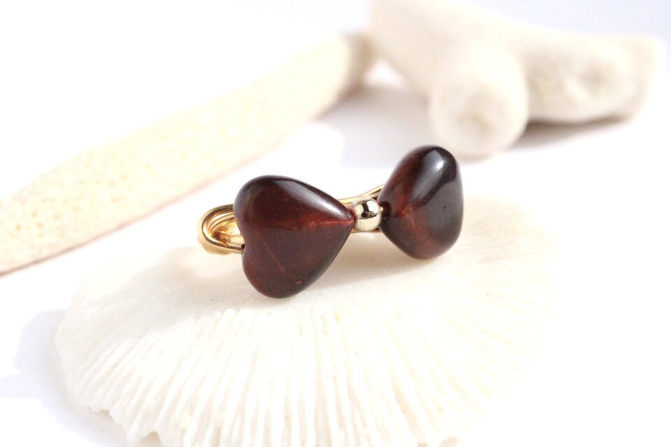 タイガーアイ　Ribbon　Wire　Ring