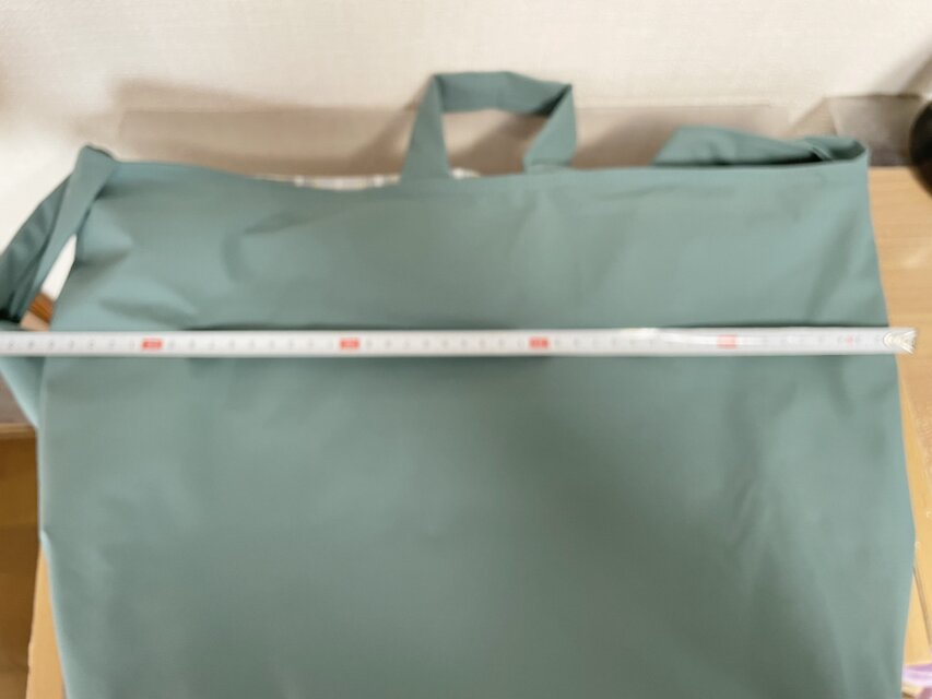ターコイズブルー超軽いさらさら、内側ポケット×3撥水加工ハンドメイド