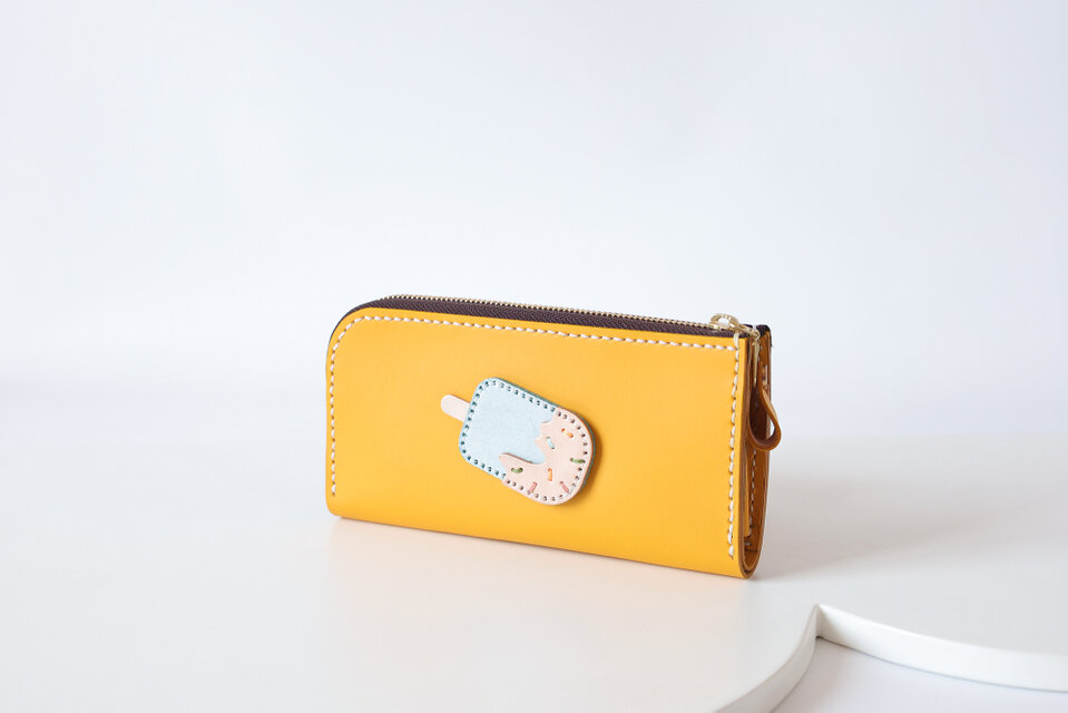 清涼感満載！立体モチーフ付きL字ファスナー長財布 | iichi 日々の